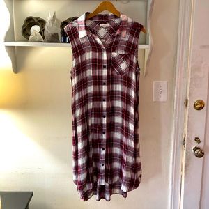 90’s Plaid Long Button Down